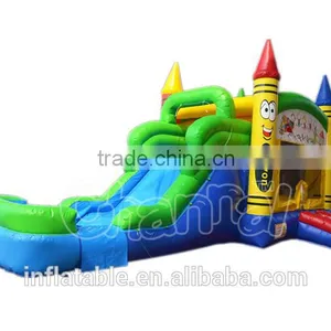 Inflatable Crayon Bouncer, Inflatable Combo, Inflatable Bouncer With Slide thumbnail-1