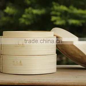 Various Printed 12 Inch Bamboo Steamer One Layer One Lid thumbnail-3