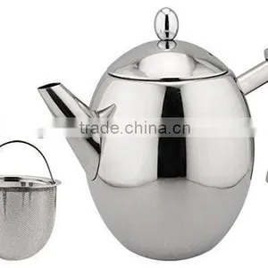 Teapot,Stainless Steel Tea Pot With Infuser thumbnail-1