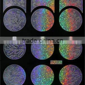 Round Shape Silver Laser Nail Vinyl Stencil thumbnail-1