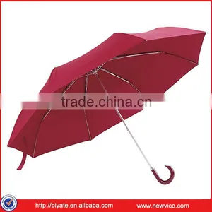 Factory Price Pongee Manual Open 3 Section Umbrella thumbnail-1