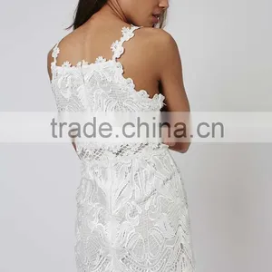 2016 Latest Dress Designs Fashion Lace Detailed Bodycon Dress for Women thumbnail-3