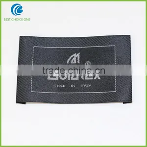 Black Background Custom Designer Broadloom Woven Labels For Clothing thumbnail-2