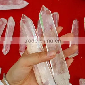 Natural Rock Crystal Obelisk Long Clear Crystal Quartz Points thumbnail-1