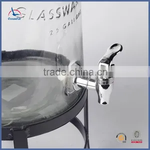 High Quality Large Glass Jar With Tap Hot Sale Drinking Dispenser Glass thumbnail-3