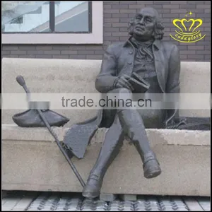 Customized European Bronze Sculpture Outdoor Park Statue Square Characters thumbnail-1