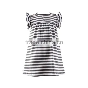 Latest Design Wholesale Fashionable Stripe Dress Little Baby Girls Dress Cotton Baby Girls Dress thumbnail-4