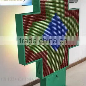 IP65 Outdoor LED Display P20 Pharmacy Cross Sign With Full Color thumbnail-1