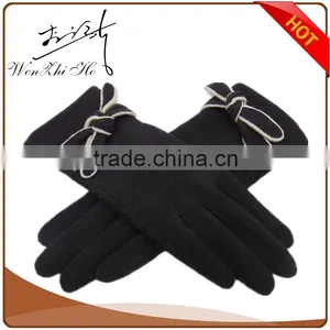 China Hot Pink 100% Wool Gloves/Cashmere Thin Cycling Gloves thumbnail-4