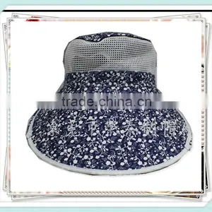 Blue Bottom Floral Sun Visors Sun Hats Mesh Top thumbnail-1