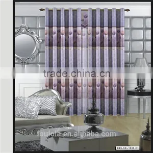 New Flower Printed Blackout Curtain Fabric With Printed Sheer Curtain Voile thumbnail-1