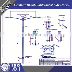 High Quality Galvanized Polygonal Street Lamp Poles Steel thumbnail-6