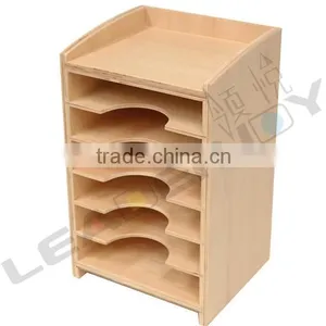 Wooden Educational Material for Montessori Geometric Card Cabinet thumbnail-1