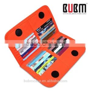 Nylon Material Orange Custom Card Holder With Protablet Card Wallet Wholesale thumbnail-1