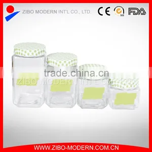 Decal Glass Honey Canister Memo Jar Transparent Glass Jar With Lid thumbnail-1