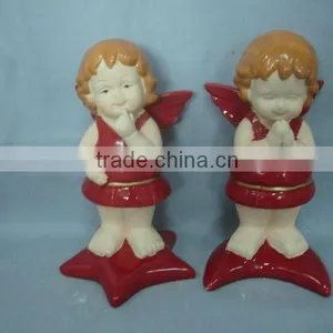 Red Ceramic Angel thumbnail-1