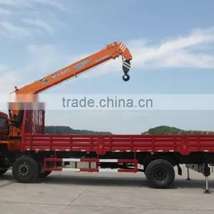 Hand Operated Lifting Equipment on Truck, Model No.:SQ12S4, 12ton Truck Crane With Telescopic Booms. thumbnail-1