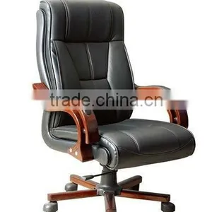 Wooden Executive Chair With Headrest thumbnail-1