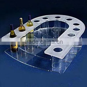 Custom Acrylic Wine Bottle and Glass Holder thumbnail-1