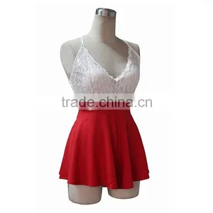White And Red Cross Sexy Women Dress thumbnail-3