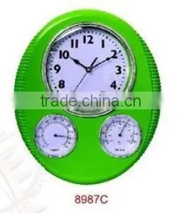 Colorful Plastic Weather Station Wall Clock thumbnail-1