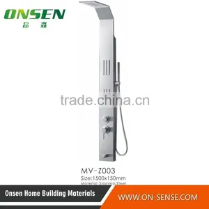 Eco-friendly Bamboo Shower Panel With Massage Nozzles Hand Spray Rain Style Shower thumbnail-3