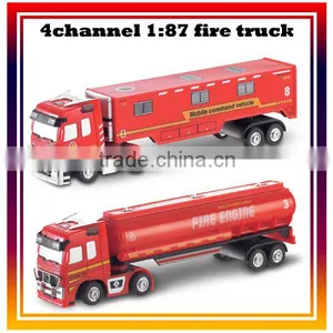 4 Channel 1:87 Remote Control Fire Truck,electric Fire Engine Car thumbnail-1