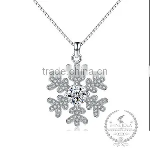 925 Sterling Silver Snowflake Necklace Fashion Women Necklace Supplies 6360438 thumbnail-1