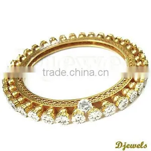 14K Gold Diamond Bracelets, Ladies Diamond Bracelets, Diamond Jewellery thumbnail-2