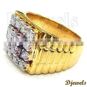 Diamond Gents Gold Rings, Diamond Wedding Rings, Diamond Engagement Rings thumbnail-1