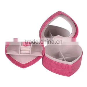 Chinese Factories Wholesale Custom High-grade PU Leather Jewelry Box, Heart-shaped Box thumbnail-2