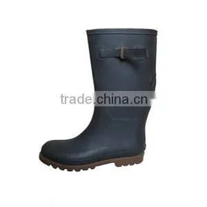 Black Comfortable and Durable Clear Worker Rubber Rain Boots thumbnail-1
