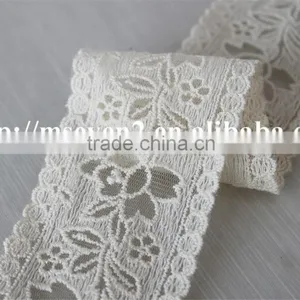 Lastest Product Flower Natural Tulle Cotton Lace in 5.5cm for Wholesale thumbnail-4