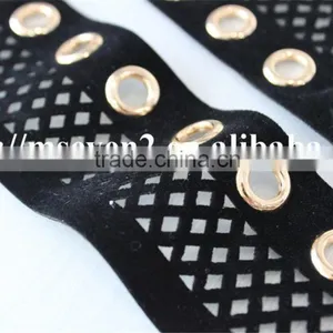 High Quality Polyester Fabric Matal Eyelet Applique Net Embroidery Collar for Sale thumbnail-5