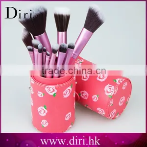 New 12pcs Pink Makeup Brushes Set Cosmetics Make up Maquiagem Beauty Foundation Brush With Holder Case thumbnail-1