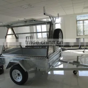 Top 1 Best Price High Quality Hot Dipped Galvanized 6x4ft Fully Welded Single Axle Box Trailer thumbnail-2