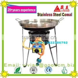 Comal Bola Stainless Steel Fryer, Concave Comal Bola Griddle Taco,22-Inch thumbnail-5
