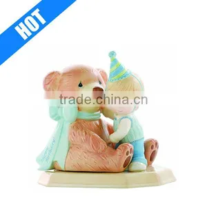 Ceramic Color Glazed Hand Painted Cake Topper Happy Birthday thumbnail-1