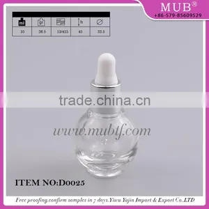 10ml Cosmetic Essential Oil Round Glass Dropper Bottle thumbnail-1