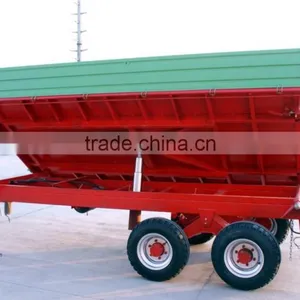 Tractor Hydraulic Farm Tandem Tippping Trailer, Tipping Wagon, Dump Trailer, Dump Wagon 5 Ton, Rear and Side Tipping thumbnail-4