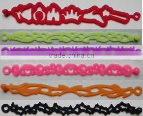 Hot!Hollow Silicone Bracelet/wristband,various Designs for Your Choice thumbnail-1