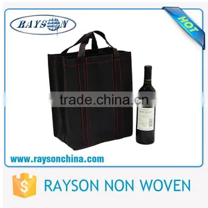 Wholesale Custom Promotional Firm 1.5L ,Single / 4 / 6 Bottle Tote Non Woven Wine Bag thumbnail-2
