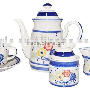 15 Pcs Handpainted Tea Set thumbnail-1