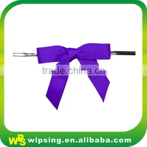 Good Quality Polyester Satin Ribbon Bow With Twist Tie thumbnail-1