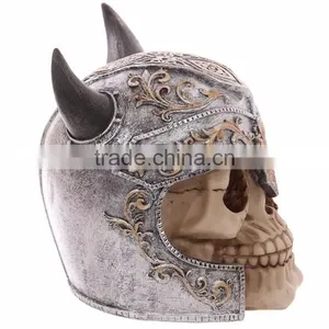 Halloween Props Ox Horn Skeleton Resin Skull Knight thumbnail-4