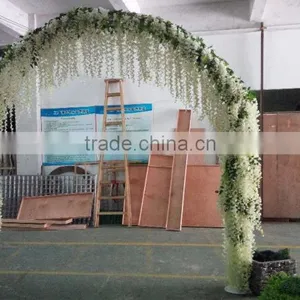 Artificial Wisteria Flower Arch With Iron Frame for Wedding Party Decoration thumbnail-1