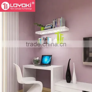 Hot Sale Carving Flower Floating Shelf Home Wall Display MDF Wood Set of 3 Wall Mount Shelf thumbnail-3