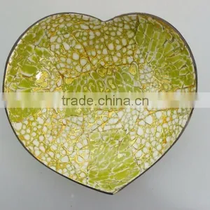 Heart Shape Lacquer Coconut Bowl / High Quality Lacquerware From Vietnam Leading Manufacturer thumbnail-1