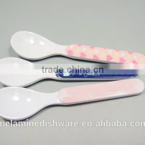 Food Grade 100% Melamine Kids Children Spoons Set/3pcs Kids Dinnerware Set thumbnail-1