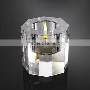 Crystal Octagonal Candle Holders thumbnail-1